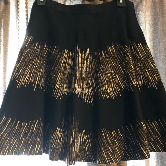 Jupe Grace Elements Noire Et Or – Taille 14 – Paillettes Séquin (NWT $88)